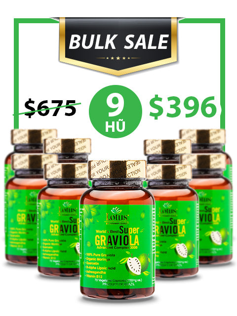 BULK SALE SAVING 9 HŨ - SUPER GRAVIOLA PLUS 3,160MG
