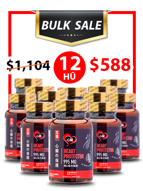 BULK SALE 12 HŨ - DƯỢC THẢO BẢO VỆ TIM HEART PROTECTOR 995MG