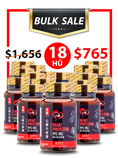 BULK SALE 18 HŨ - DƯỢC THẢO BẢO VỆ TIM HEART PROTECTOR 995MG