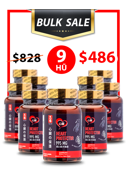 BULK SALE 9 HŨ - DƯỢC THẢO BẢO VỆ TIM HEART PROTECTOR 995MG
