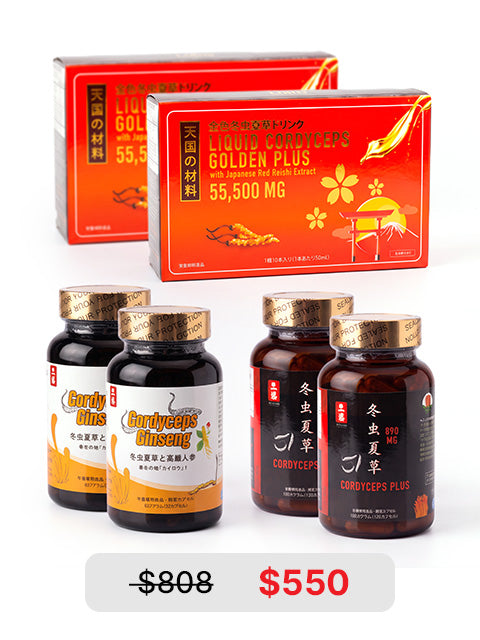 COMBO MIX 3 LOẠI ĐÔNG TRÙNG HẠ THẢO HẢO HẠNG ワールドベスト冬虫夏草