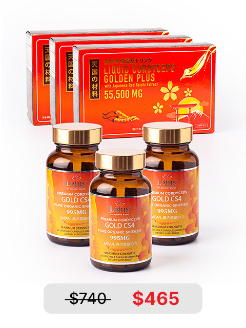 COMBO NANO SUPER POWER CS4 -  MIX ĐÔNG TRÙNG VÀNG CS4 ナノ霊芝パワーブレンド