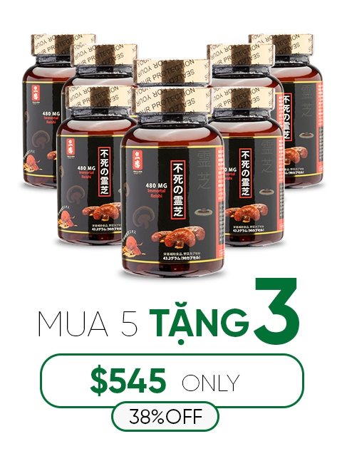 JAPANESE NANO RED REISHI - THUẦN LINH CHI ĐỎ 480MG パワフル赤霊芝
