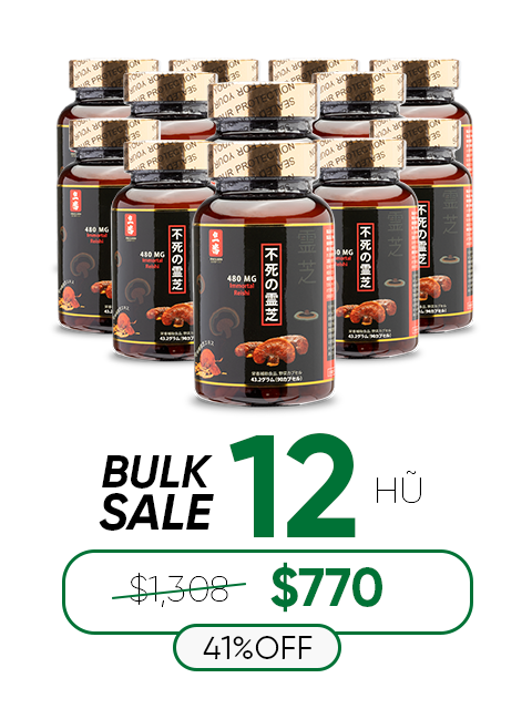 JAPANESE NANO RED REISHI - THUẦN LINH CHI ĐỎ 480MG パワフル赤霊芝