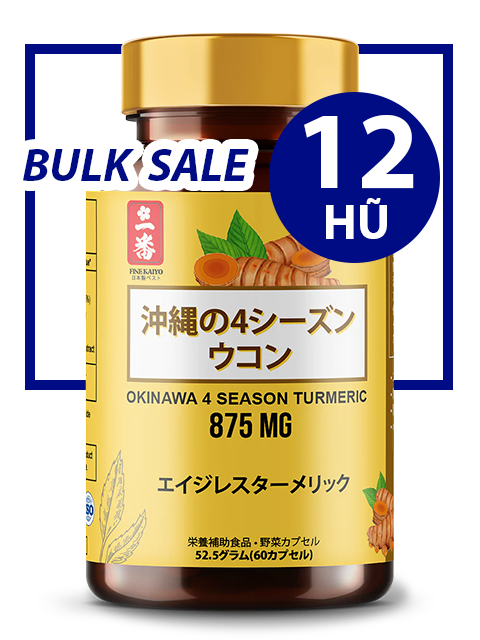 BULK SALE SAVING 12 HŨ - NGHỆ BỐN MÙA OKINAWA 875MG