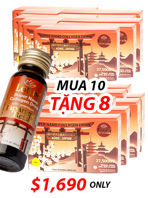 JAPANESE SUPER COLLAGEN REISHI PLUS 27,500MG - HOA ANH ĐÀO SAKURA 桜花エキス