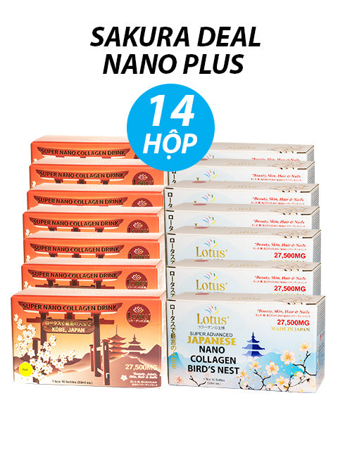 COMBO SAKURA 14 BOX DEAL – SUPER COLLAGEN NANO PLUS 27,500MG 美しい桜