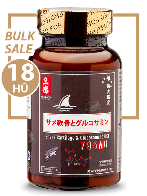 BULK SALE SAVING 18 HŨ - SỤN CÁ MẬP SHARK GLUCOSAMINE CHO XƯƠNG KHỚP