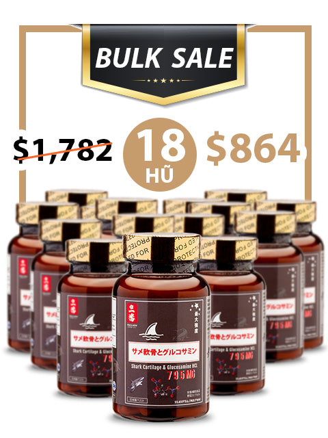 BULK SALE SAVING 18 HŨ - SỤN CÁ MẬP SHARK GLUCOSAMINE CHO XƯƠNG KHỚP