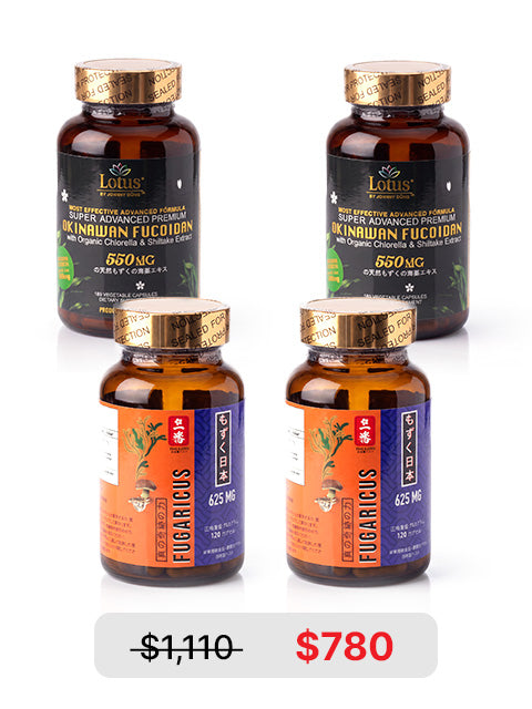 COMBO SUPER COOLING - FUCOIDAN 550MG & FUCOIDAN AGARICUS 625MG 体を超クールに