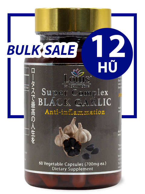 BULK SALE 12 HŨ - JAPANESE BLACK GARLIC & RED CURCUMIN, TỎI ĐEN NGHỆ ĐỎ