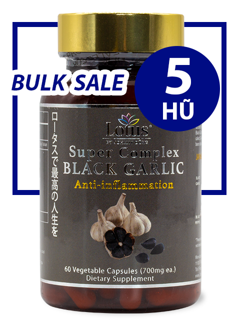 BULK SALE 5 HŨ - JAPANESE BLACK GARLIC & RED CURCUMIN, TỎI ĐEN NGHỆ ĐỎ