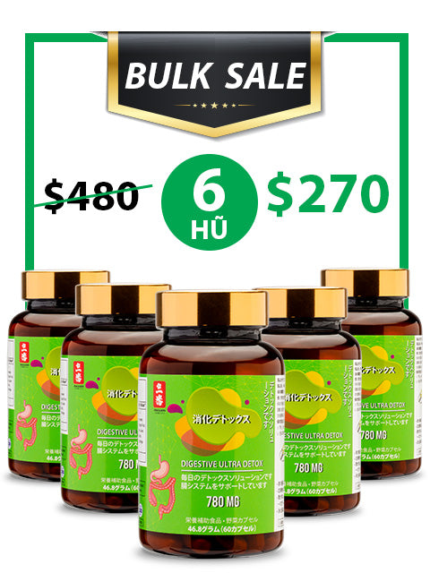 BULK SALE SAVING 6 HŨ - DIGESTIVE ULTRA DETOX - LOẠI BỎ ĐỘC TỐ