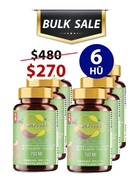 BULK SALE SAVING 6 HŨ - DIGESTIVE ULTRA DETOX - LOẠI BỎ ĐỘC TỐ