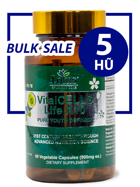 BULK SALE SAVING 5 HŨ - VITALCELLS LIFE X10 TRƯỜNG SANH TỰ CHI THẢO