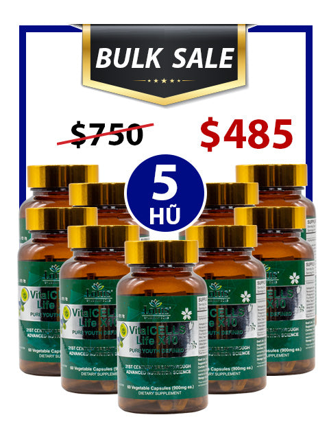 BULK SALE SAVING 5 HŨ - VITALCELLS LIFE X10 TRƯỜNG SANH TỰ CHI THẢO
