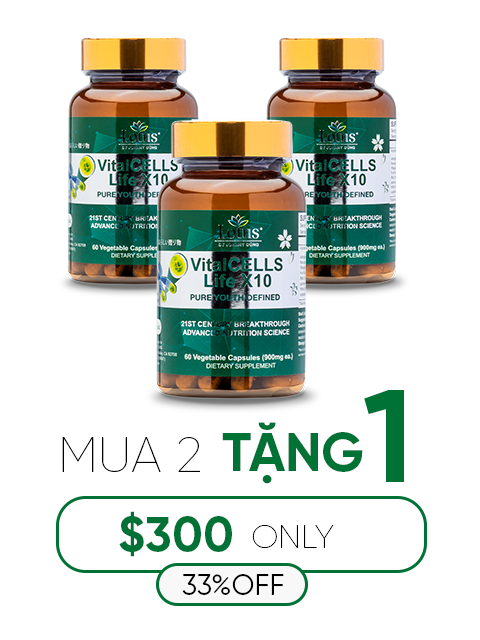 VitalCELLS LIFE X10 - TRƯỜNG SANH TỰ CHI THẢO テロメアからの生命力