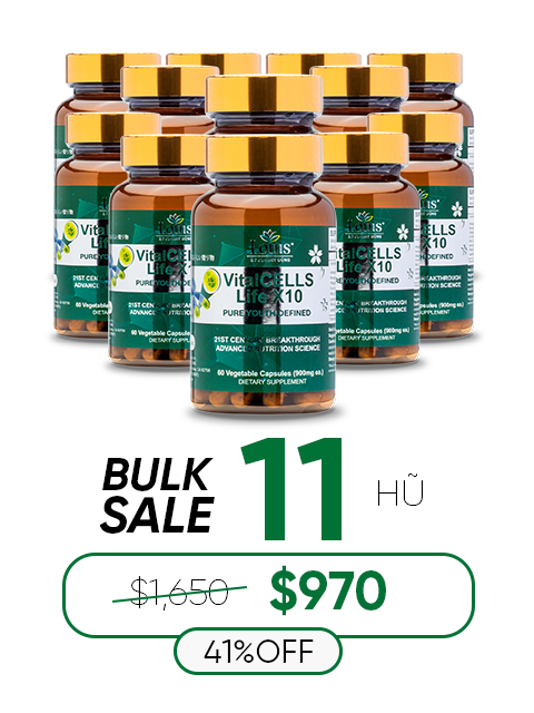 VitalCELLS LIFE X10 - TRƯỜNG SANH TỰ CHI THẢO テロメアからの生命力