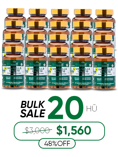 VitalCELLS LIFE X10 - TRƯỜNG SANH TỰ CHI THẢO テロメアからの生命力