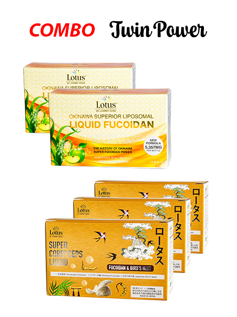 COMBO TWIN POWER WELLNESS - SUPER FUCOIDAN LIQUID & SUPER FUCOICEPS ツインウェルネス
