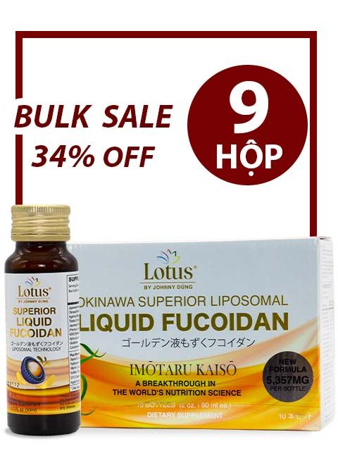 BULK SALE SAVING 9 HỘP - SUPERIOR LIPOSOMAL FUCOIDAN LIQUID 5,357MG